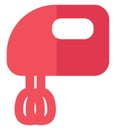 Pink electric hand mixer, icon Royalty Free Stock Photo