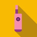 Pink electronic cigarette icon, flat style Royalty Free Stock Photo