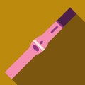 Pink electronic cigarette for smokers icon Royalty Free Stock Photo