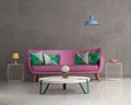 Pink elegant modern sofa interior Royalty Free Stock Photo