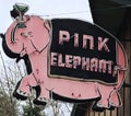 Pink Elephant Bar Sign Monte Rio California