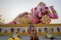 Pink Elephant God, Ganesh, at Wat Saman Rattanaram in Bangkok, Thailand