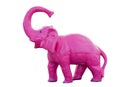 Pink elephant with outline path