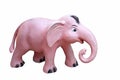 Pink elephant statue isolated on white Royalty Free Stock Photo