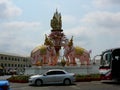 Pink Elephants Outside Bangkok Palace in Thailand