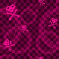 Pink Emo seamless pattern with circles Royalty Free Stock Photo