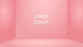 Pink empty room background. Minimalist design interior background Royalty Free Stock Photo