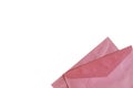 Pink envelope for enclose a letter or document Royalty Free Stock Photo