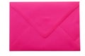 Pink envelope isolated on white Royalty Free Stock Photo