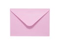 Pink envelope isolated on white background. Clipping path included. Royalty Free Stock Photo