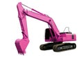 Pink excavator Royalty Free Stock Photo