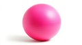 Pink Exercise Ball on White Background C Royalty Free Stock Photo