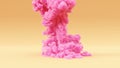 Pink Explosion Large Warm Cream Background