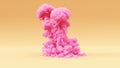 Pink Explosion Large Warm Cream Background