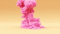 Pink Explosion Large Warm Cream Background