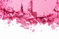 Pink eye shadow border crushed on white Royalty Free Stock Photo