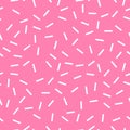 Pink fabric print pattern - seamless vector dashes