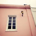 Pink facade