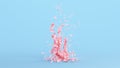 Pink Falling Man Mental Health Breakdown Body Broken Fracture Depression Fragile Mind Gen Z Kitsch Blue Background Royalty Free Stock Photo