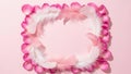 Pink Feather Frame Royalty Free Stock Photo
