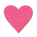 Pink felt heart