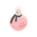 Pink female perfume flacon with sprayer icon Royalty Free Stock Photo