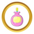 Pink female perfume flacon vector icon Royalty Free Stock Photo