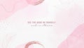 Pink Feminine Abstract Watercolor Motivational Desktop Wallpaper