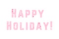 Pink festive confetti background. Happy holiday text. Royalty Free Stock Photo