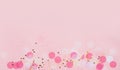 Pink festive confetti background. Royalty Free Stock Photo