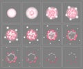 Pink fire explosion special effect animation frames