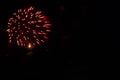 pink firework sparks bright on black night sky.copy space Royalty Free Stock Photo