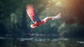 Vibrant Flamingo In Flight: Captivating Vray Tracing Imagery