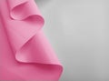 Pink flexible fabric roll with copy space Royalty Free Stock Photo