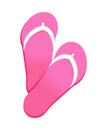 Pink Flip Flops Vector Illustration Icon Isolated Royalty Free Stock Photo