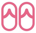 Pink flipflops, icon