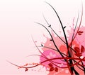 Pink Floral Art Background