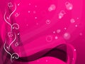 Pink Floral Background Shows Flower Pattern And Bubbles Royalty Free Stock Photo