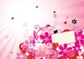 Pink floral background for your design Royalty Free Stock Photo