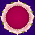 Pink Floral Circle Frame Royalty Free Stock Photo