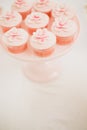 Pink flower fondant Cupcakes