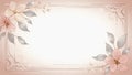 Pink floral frame with blank space Royalty Free Stock Photo
