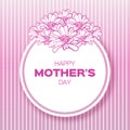 Pink Floral Greeting card - International Happy Mothers Day Royalty Free Stock Photo