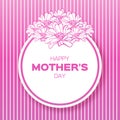 Pink Floral Greeting card - International Happy Mothers Day Royalty Free Stock Photo