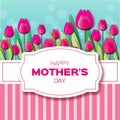 Pink Floral Greeting card - International Happy Mothers Day Royalty Free Stock Photo