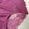 Pink floral lace women panty. Royalty Free Stock Photo