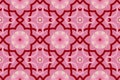 Pink floral modern Moroccan ethnic geometric tile art oriental seamless traditional pattern. design for background, carpet,