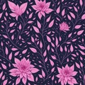 pink floral pattern design beautiful flowers