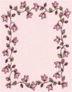 Pink Floral Photo Frame Border