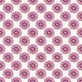 Pink floral seamless pattern. Doodle beautiful blossom background. Hand drawn wallpaper. Royalty Free Stock Photo
